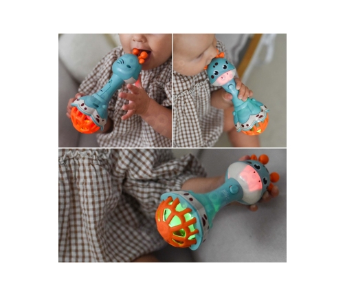 WOOPIE BABY Grzechotka Żyrafka Sensoryczna Gryzak z Muzyką Montessori 1 szt.