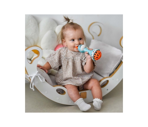 WOOPIE BABY Grzechotka Żyrafka Sensoryczna Gryzak z Muzyką Montessori 1 szt.