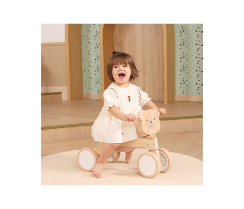 VIGA PolarB Drewniany Jeździk Miś Brunatny Miękkie Koła