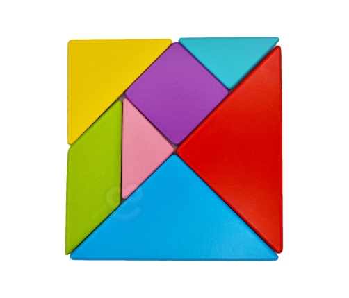 TOOKY TOY Drewniane Puzzle Tangram Układanka