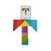 TOOKY TOY Drewniane Puzzle Tangram Układanka