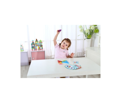 TOOKY TOY Drewniane Puzzle Tangram Układanka