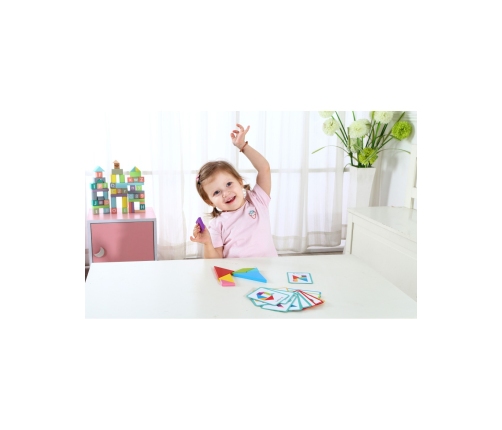 TOOKY TOY Drewniane Puzzle Tangram Układanka