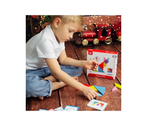 TOOKY TOY Drewniane Puzzle Tangram Układanka
