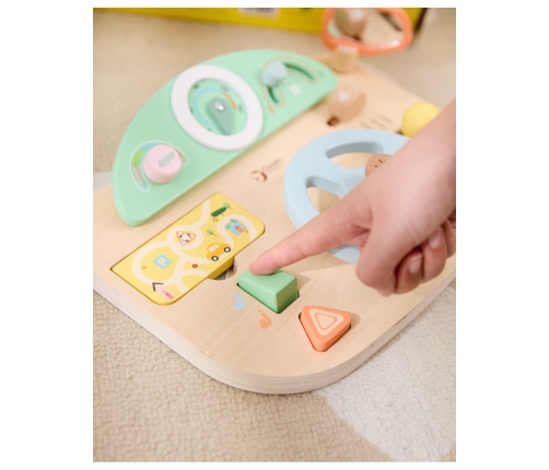 CLASSIC WORLD Drewniana Tablica Manipulacyjna Wielofunkcyjna Kierownica Motoryczna