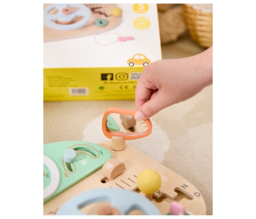 CLASSIC WORLD Drewniana Tablica Manipulacyjna Wielofunkcyjna Kierownica Motoryczna