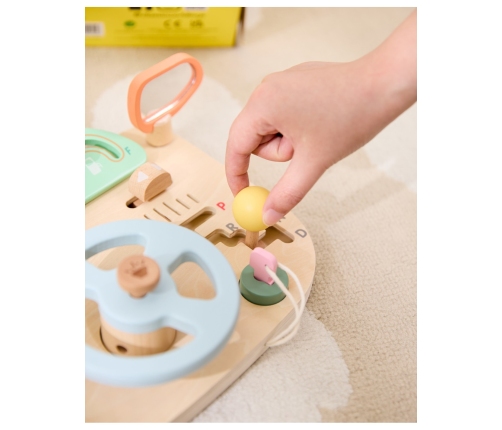 CLASSIC WORLD Drewniana Tablica Manipulacyjna Wielofunkcyjna Kierownica Motoryczna