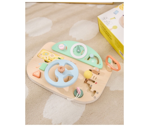 CLASSIC WORLD Drewniana Tablica Manipulacyjna Wielofunkcyjna Kierownica Motoryczna