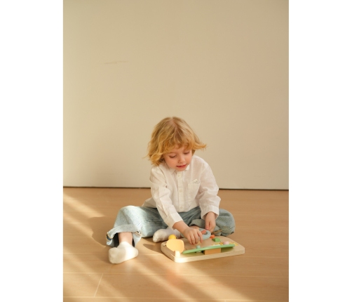 CLASSIC WORLD Drewniana Tablica Manipulacyjna Wielofunkcyjna Kierownica Motoryczna