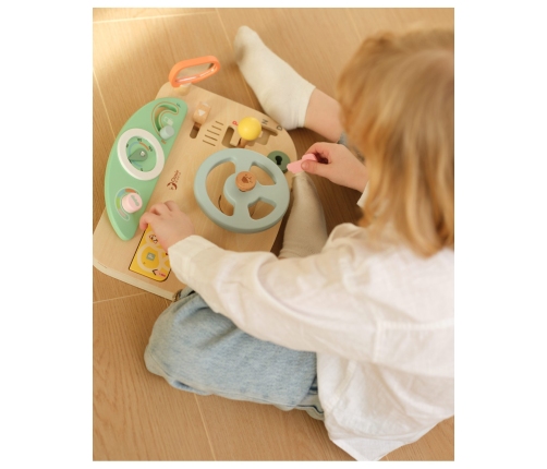 CLASSIC WORLD Drewniana Tablica Manipulacyjna Wielofunkcyjna Kierownica Motoryczna