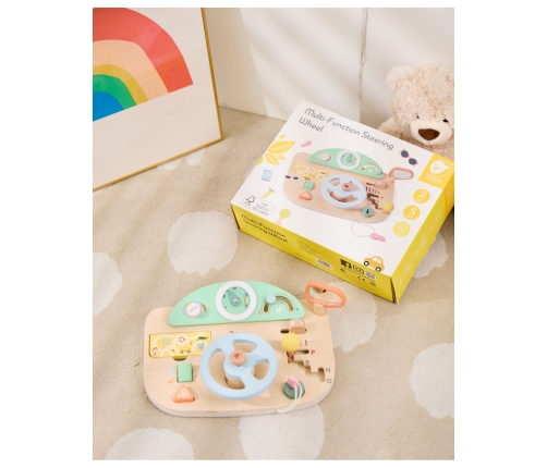 CLASSIC WORLD Drewniana Tablica Manipulacyjna Wielofunkcyjna Kierownica Motoryczna