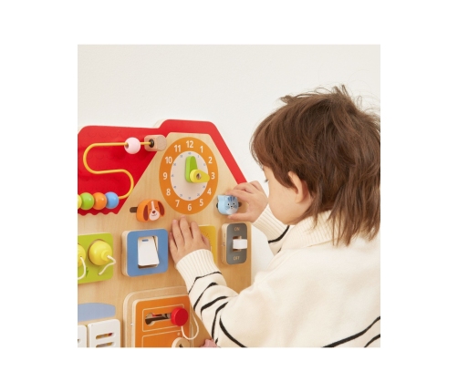 VIGA Drewniana Tablica Manipulacyjna Domek Odkrywania i Nauki