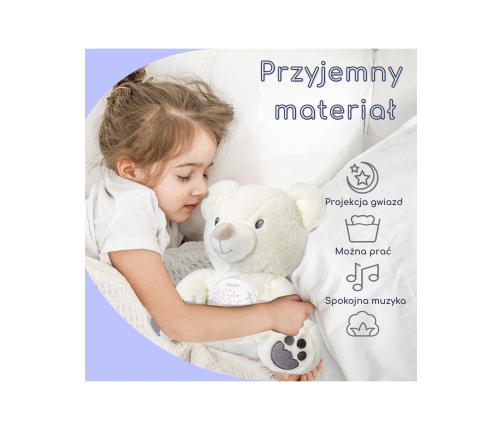WOOPIE BABY Przytulanka Miś z Projektorem Uspokajacz 15 Melodii