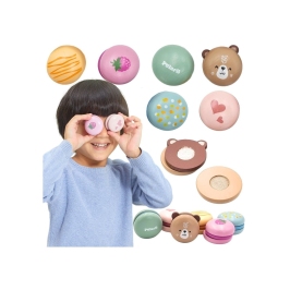 VIGA PolarB Drewniane Ciastka Ciasteczka Cukiernia Zestaw Makaroników