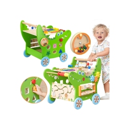 VIGA Drewniany Pchacz Edukacyjny Krokodylek 12w1