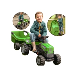 WOOPIE Traktor na Pedały Big PowerTrac z Przyczepą XXL