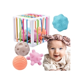 WOOPIE BABY Elastyczna Kostka Sensoryczna Sorter dla Dzieci Zwariowane Kształty 5 el.