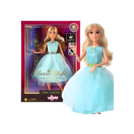 WOOPIE ROYAL Lalka Lily 30 cm Długie Blond Włosy Elegancka Turkusowa Sukienka