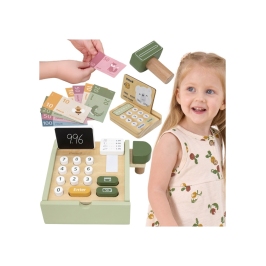 VIGA PolarB Drewniana Kasa Sklepowa Zielona