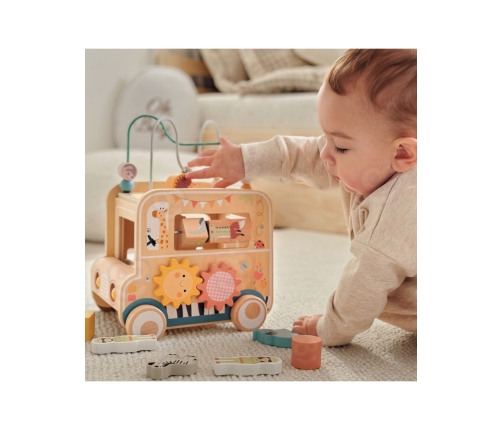 WOOPIE GREEN Drewniana Kostka Aktywności Samochód Terenowy Safari FSC