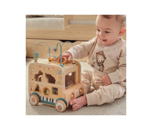 WOOPIE GREEN Drewniana Kostka Aktywności Samochód Terenowy Safari FSC