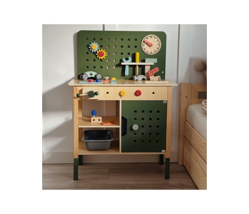 WOOPIE GREEN Drewniany Warsztat STEM Zestaw z Narzędziami