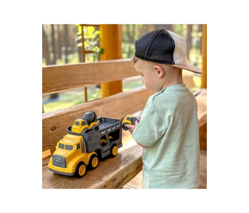 WOOPIE Laweta Zestaw 4w1 Pojazdy Budowlane