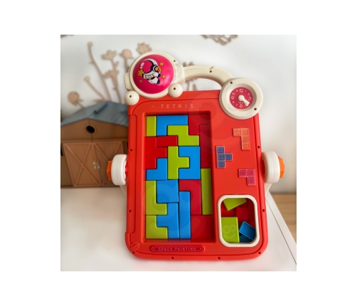 WOOPIE Dwustronna Tablica do Rysowania Gra Tetris 2w1 Pomarańczowa