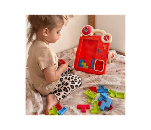 WOOPIE Dwustronna Tablica do Rysowania Gra Tetris 2w1 Pomarańczowa