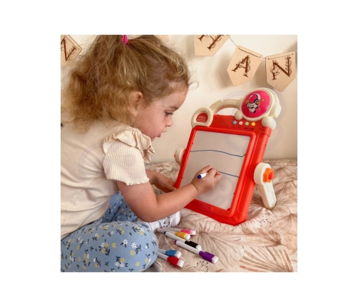 WOOPIE Dwustronna Tablica do Rysowania Gra Tetris 2w1 Pomarańczowa