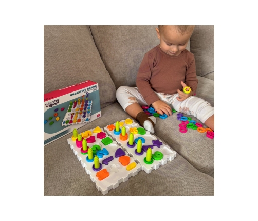 WOOPIE Układanka Montessori Sorter Trening Mózgu Literki Cyferki 139 el