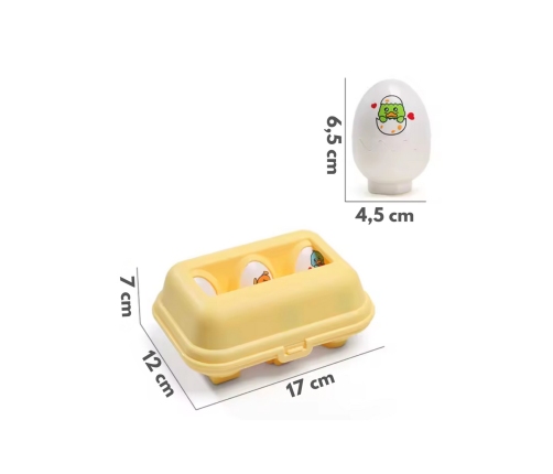 WOOPIE Układanka Sorter Montessori Dopasuj Kształty Wesołe Kurczaczki Jajka 6szt