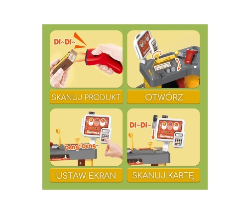 WOOPIE Interaktywny  Super Market dla Dzieci Akcesoria