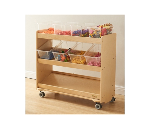 MASTERKIDZ Regał na Kółka - 3 Półki Na Akcesoria Do Tablicy STEM