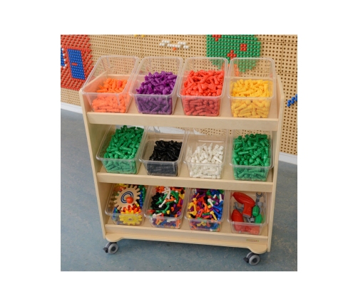 MASTERKIDZ Regał na Kółka - 3 Półki Na Akcesoria Do Tablicy STEM