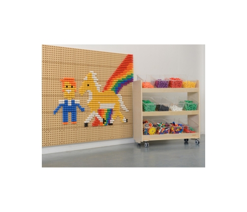 MASTERKIDZ Regał na Kółka - 3 Półki Na Akcesoria Do Tablicy STEM