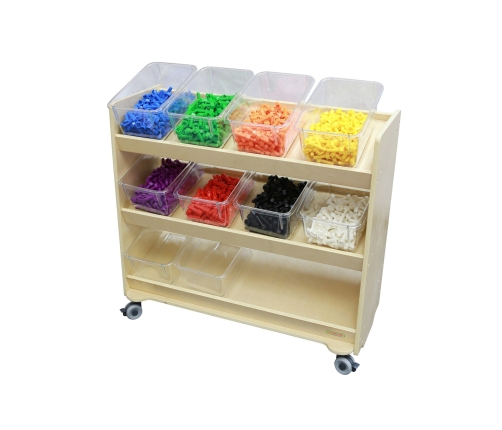 MASTERKIDZ Regał na Kółka - 3 Półki Na Akcesoria Do Tablicy STEM