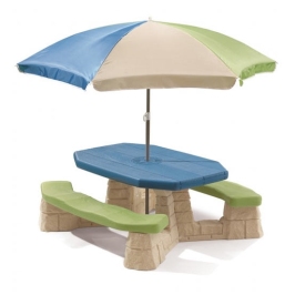 STEP2 Stół Piknikowy z Parasolem i ławeczkami STEP2 Stół Piknikowy z Parasolem i ławeczkami