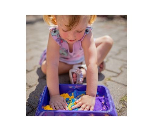 WOOPIE Piasek Kinetyczny 0,6 kg Zestaw Jednorożec Stolik z Foremkami