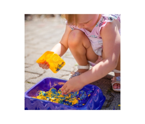 WOOPIE Piasek Kinetyczny 0,6 kg Zestaw Jednorożec Stolik z Foremkami