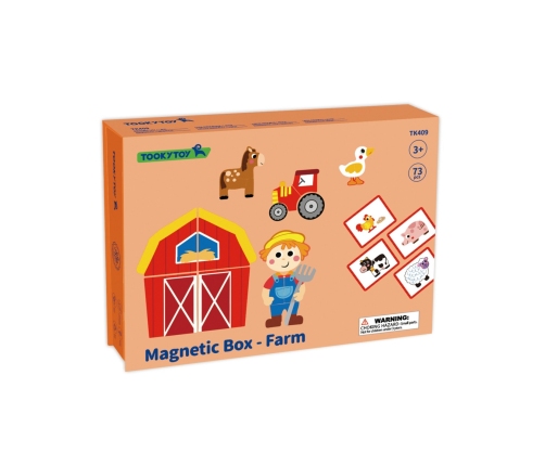 TOOKY TOY Układanka Magnetyczna Farma Puzzle