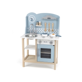 VIGA PolarB Drewniana Kuchnia z Akcesoriami Silver - Blue
