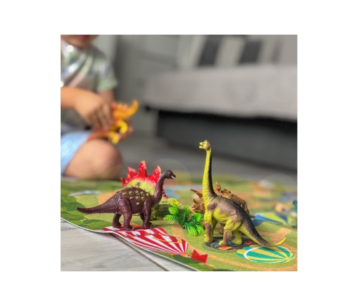 WOOPIE Zestaw Figurki Dinozaury 16 el. + Mata + Kuferek