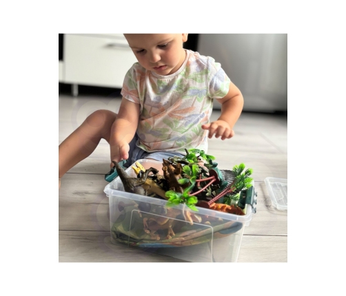 WOOPIE Zestaw Figurki Dinozaury 16 el. + Mata + Kuferek