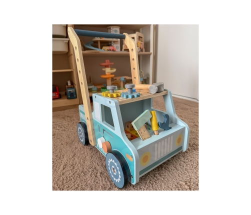 TOOKY TOY Drewniany Chodzik Samochód Mini Warsztat STEM