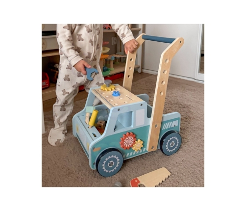 TOOKY TOY Drewniany Chodzik Samochód Mini Warsztat STEM