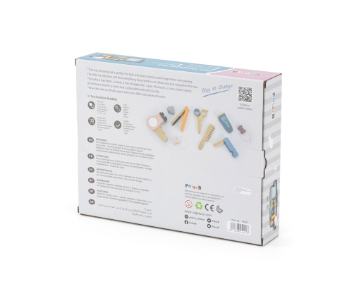 VIGA PolarB Drewniany Zestaw Fryzjerski Pas z Narzędziami