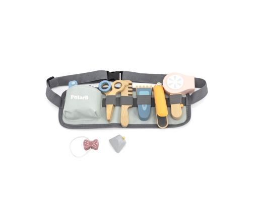 VIGA PolarB Drewniany Zestaw Fryzjerski Pas z Narzędziami