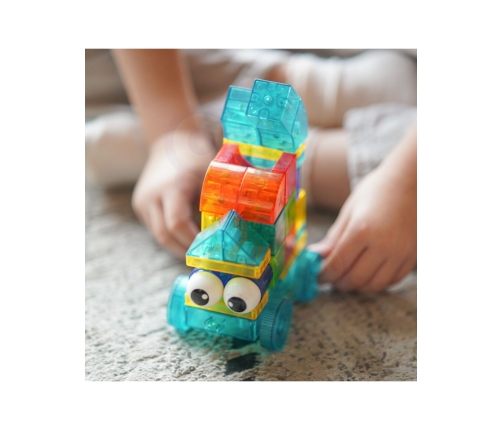 WOOPIE Przezroczyste Magnetyczne Klocki Konstrukcyjne 43 el.