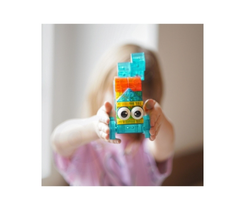 WOOPIE Przezroczyste Magnetyczne Klocki Konstrukcyjne 43 el.